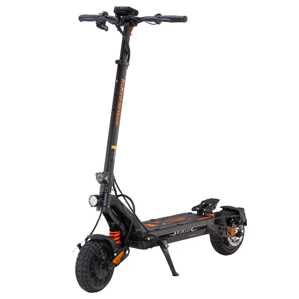2025 - KuKirin G2 Master, pneus tout-terrain 10 pouces, double moteur 1000 W x 2, batterie 52 V 20,8 Ah, autonomie maximale de 70 km, vitesse maximale de 60 km/h, freins à disque avant et arrière + amortisseurs hydrauliques