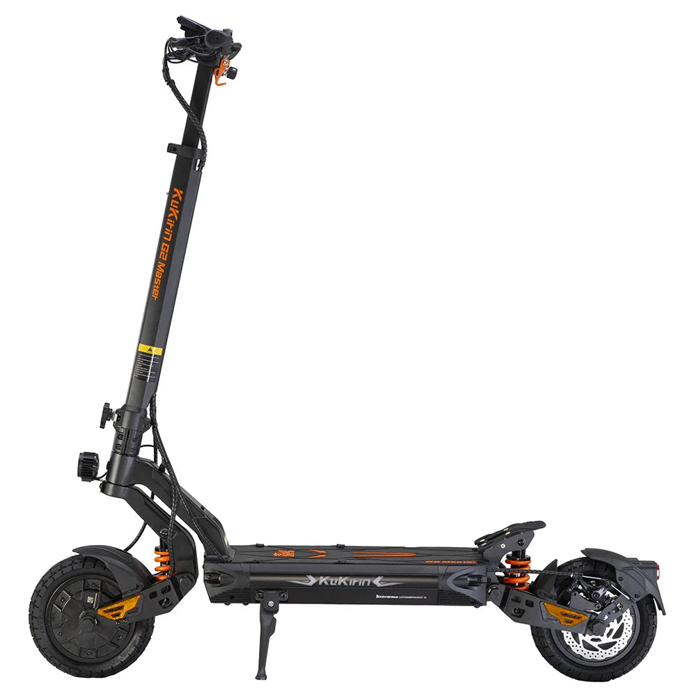2025 - KuKirin G2 Master, pneus tout-terrain 10 pouces, double moteur 1000 W x 2, batterie 52 V 20,8 Ah, autonomie maximale de 70 km, vitesse maximale de 60 km/h, freins à disque avant et arrière + amortisseurs hydrauliques