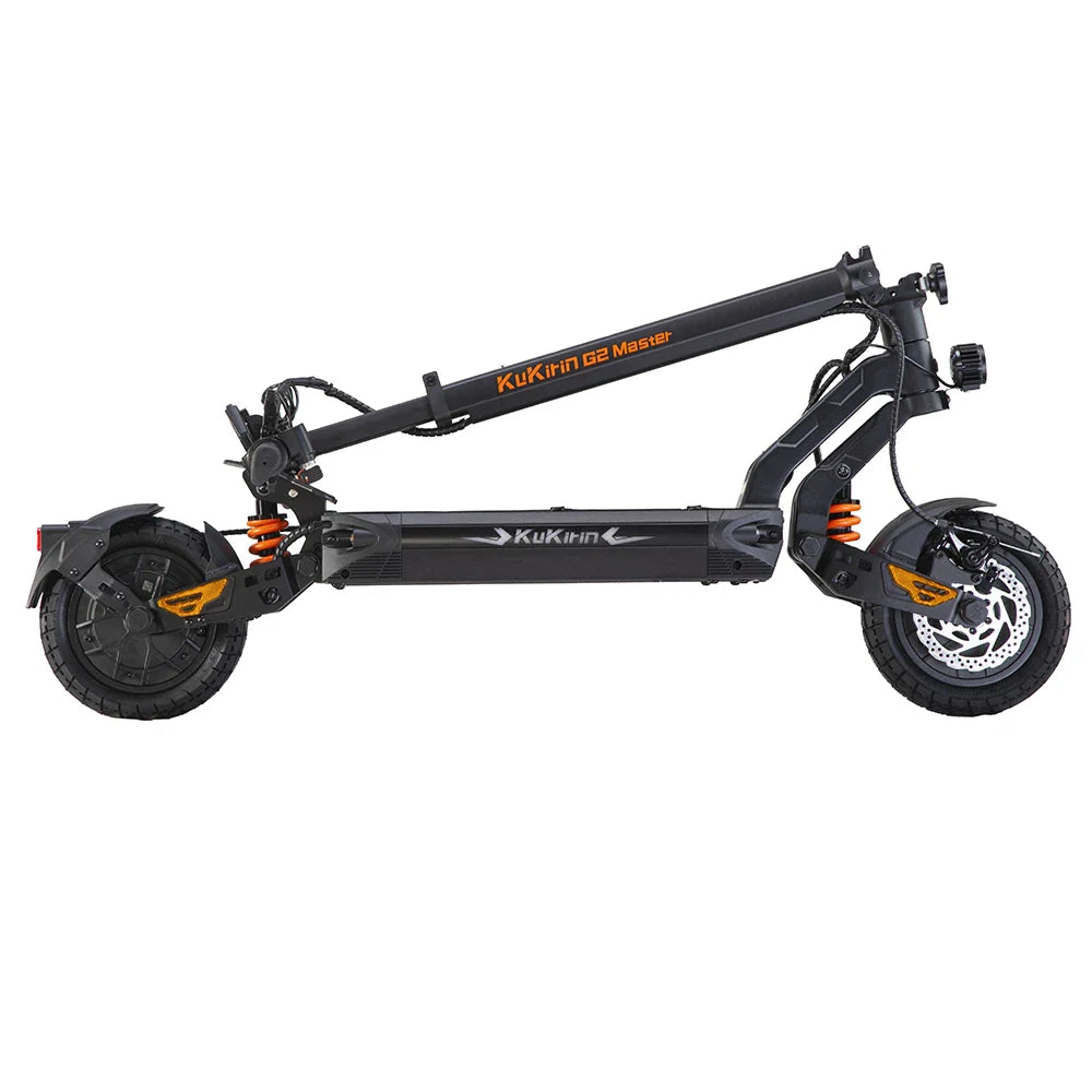 2025 - KuKirin G2 Master, pneus tout-terrain 10 pouces, double moteur 1000 W x 2, batterie 52 V 20,8 Ah, autonomie maximale de 70 km, vitesse maximale de 60 km/h, freins à disque avant et arrière + amortisseurs hydrauliques