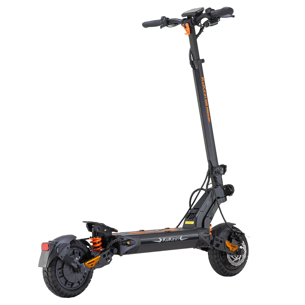 2025 - KuKirin G2 Master, pneus tout-terrain 10 pouces, double moteur 1000 W x 2, batterie 52 V 20,8 Ah, autonomie maximale de 70 km, vitesse maximale de 60 km/h, freins à disque avant et arrière + amortisseurs hydrauliques