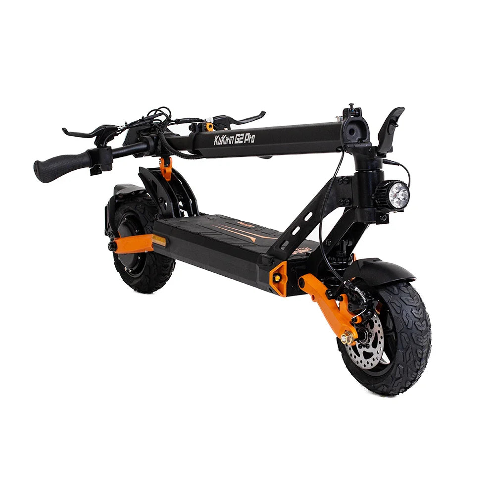 2025 - G2 pro ! Trottinette électrique pliable KuKirin G2 Pro Adventurers Dream Pneu pneumatique 9,0 x 3,0 pouces Moteur sans balais 600 W Batterie 48 V 15 Ah Vitesse maximale 45 km/h Portée maximale 55 km Écran LCD LED avec siège - Noir