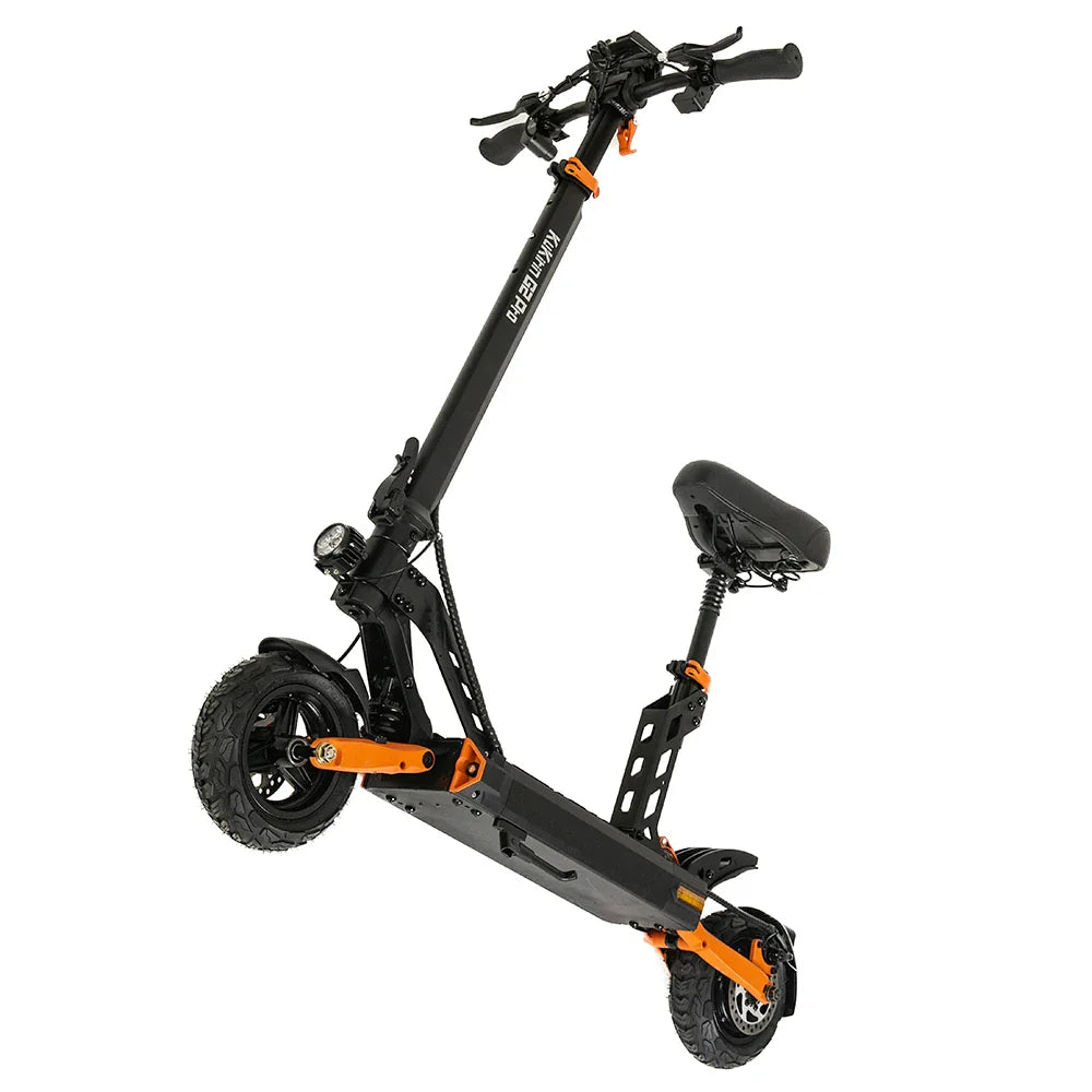 2025 - G2 pro ! Trottinette électrique pliable KuKirin G2 Pro Adventurers Dream Pneu pneumatique 9,0 x 3,0 pouces Moteur sans balais 600 W Batterie 48 V 15 Ah Vitesse maximale 45 km/h Portée maximale 55 km Écran LCD LED avec siège - Noir